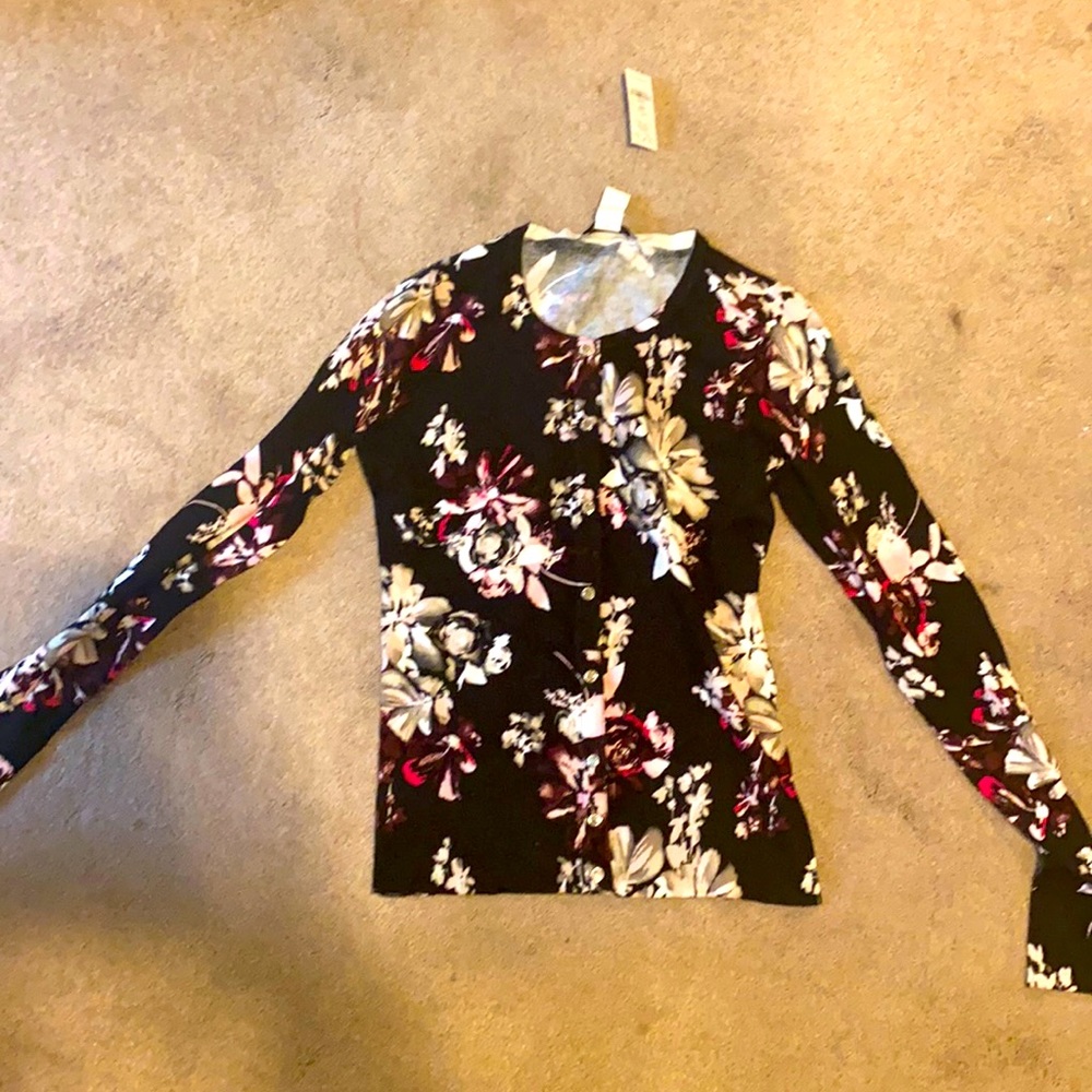 Black House White Market Floral cardigan